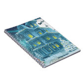 Kerstmis en nieuwjaarskaartje met het beeld notitieboek (Rechterzijde)