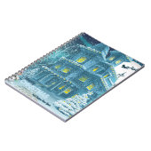 Kerstmis en nieuwjaarskaartje met het beeld notitieboek (Linkerzijde)