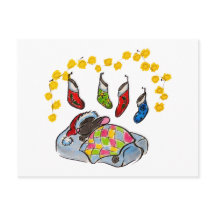 Kerstmis en Nieuwjaarsmuis met kousen