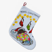 Kerstmis en Nieuwjaarsmuis met kousen Grote Kerstsok (Voorkant (Hangend))