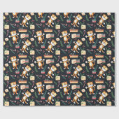 Kerstmis en nieuwjaarstijger cadeaupapier (Vlak)