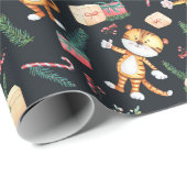 Kerstmis en nieuwjaarstijger cadeaupapier (Rol Hoek)
