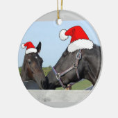 Kerstmis en Pony Keramisch Ornament (Links)