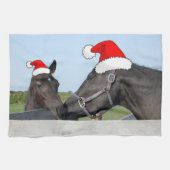 Kerstmis en Pony Theedoek (Horizontaal)