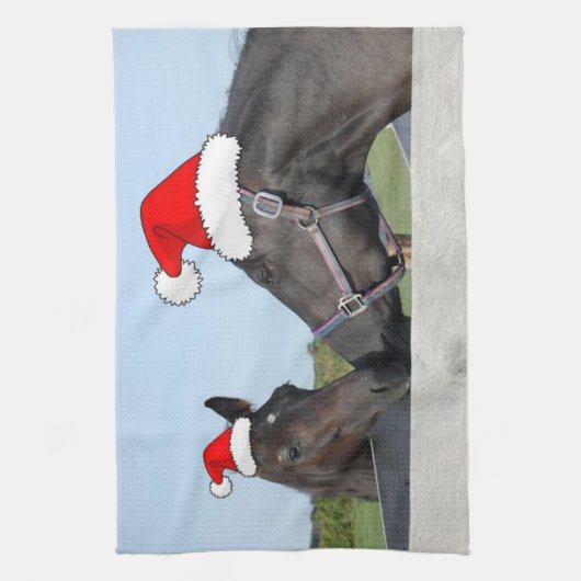Kerstmis en Pony Theedoek (Verticaal)