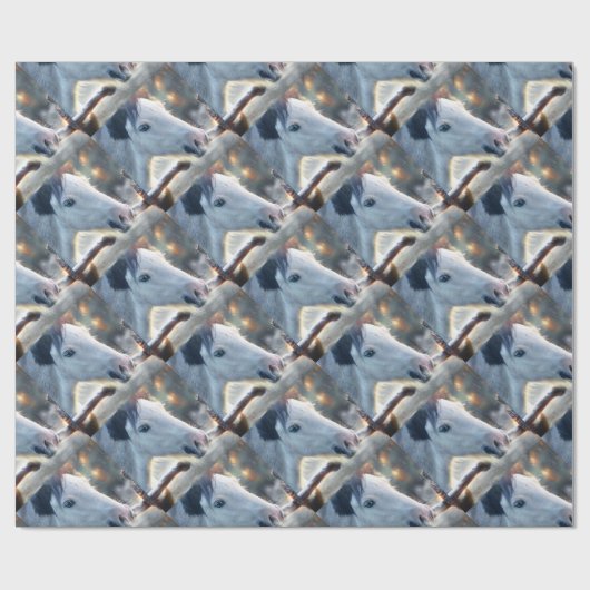 Kerstmis en prachtige oowl cadeaupapier (Vlak)