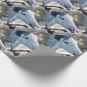 Kerstmis en prachtige oowl cadeaupapier (Hoek)