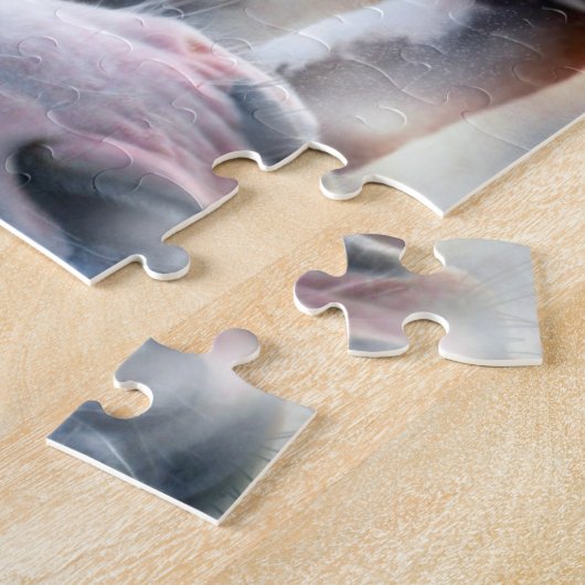 Kerstmis en prachtige oowl legpuzzel (Zijkant)