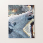 Kerstmis en prachtige oowl legpuzzel (Verticaal)