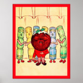 Kerstmis en rackers ~ Vintage Kerstmis Poster (Voorkant)