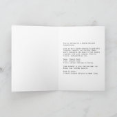 Kerstmis en rendier wintermagie feestdagen kaart (Binnen)