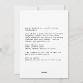 Kerstmis en rendier wintermagie feestdagenkaart (Achterkant)