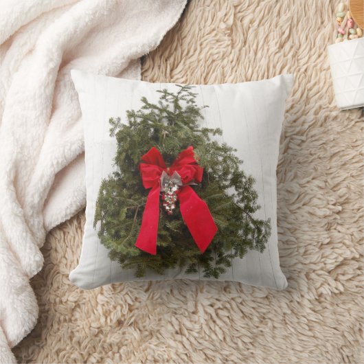 Kerstmis en Rode Bow Kussen (Deken)