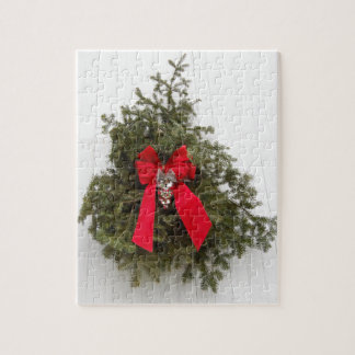 Kerstmis en Rode Bow Legpuzzel