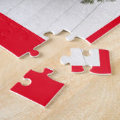 Kerstmis en Rode Bow Legpuzzel (Zijkant)