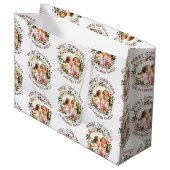 Kerstmis en rode kerstfoto groot cadeauzakje (Voorkant Gekanteld)