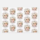 Kerstmis en rode kerstfoto inpakpapier vel (Voorkant)