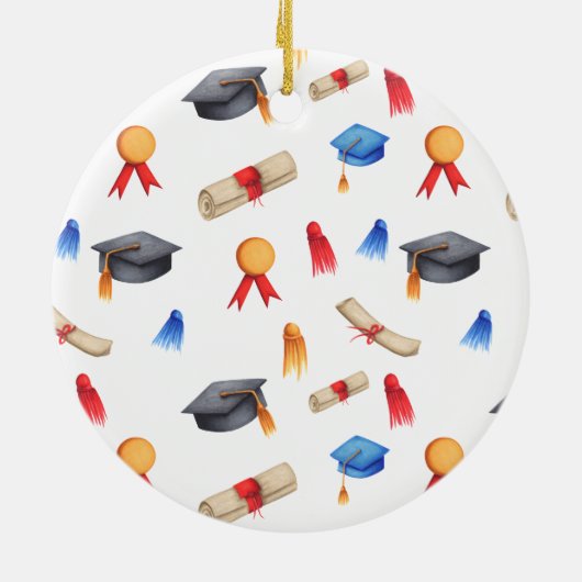 Kerstmis en scapsule Afstuderen Keramisch Ornament (Achterkant)