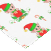 Kerstmis en snoepgoed op witte tablet tafelkleed (Gekanteld)