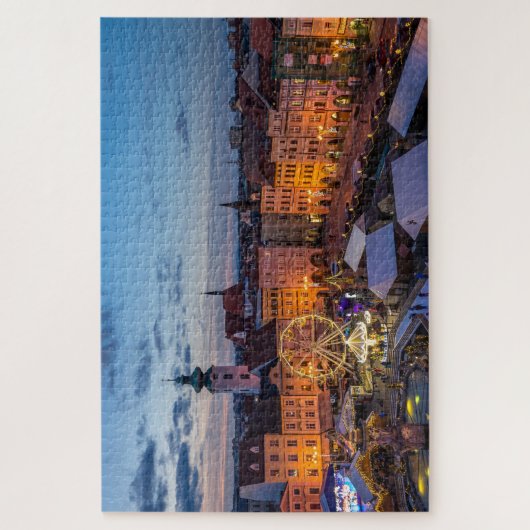 Kerstmis en Stedenpuzzel Legpuzzel (Verticaal)