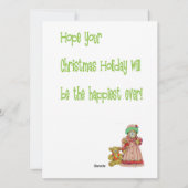 Kerstmis en Teddy Bears Holiday Card Feestdagenkaart (Achterkant)