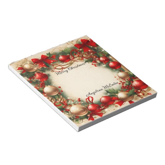 Kerstmis en vakantie notitieblok (Schuin)