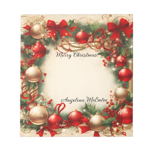 Kerstmis en vakantie notitieblok (Voorkant)