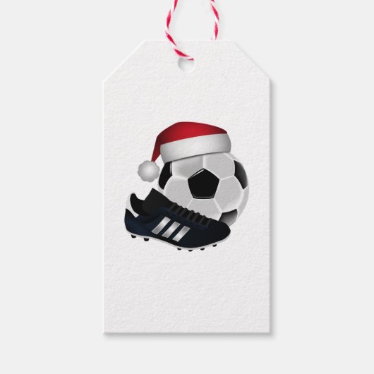 Kerstmis en Voetbal Cadeaulabel (Voorkant)