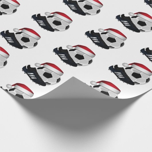 Kerstmis en Voetbal Cadeaupapier (Hoek)