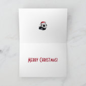 Kerstmis en Voetbal Feestdagen Kaart (Binnen)