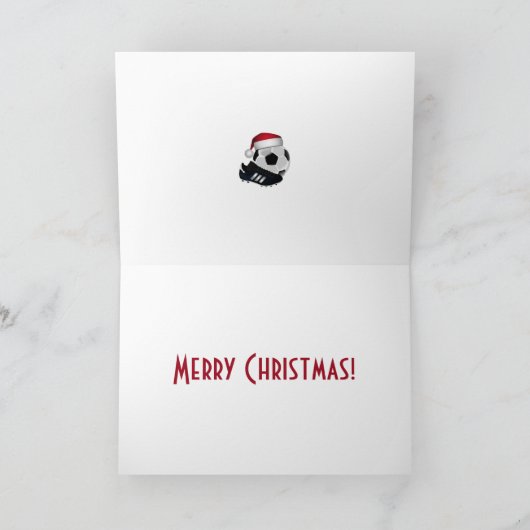 Kerstmis en Voetbal Feestdagen Kaart (Binnen)