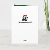 Kerstmis en Voetbal Feestdagen Kaart (Achterkant)