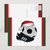 Kerstmis en Voetbal Feestdagenkaart (Voorkant / Achterkant)