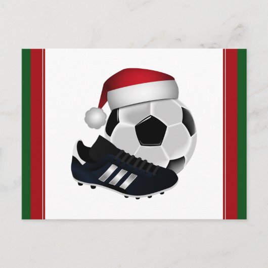 Kerstmis en Voetbal Feestdagenkaart (Voorkant)
