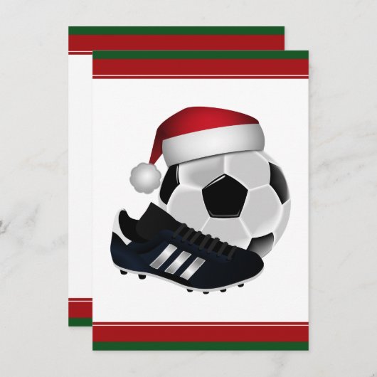 Kerstmis en Voetbal Kaart (Voorkant / Achterkant)