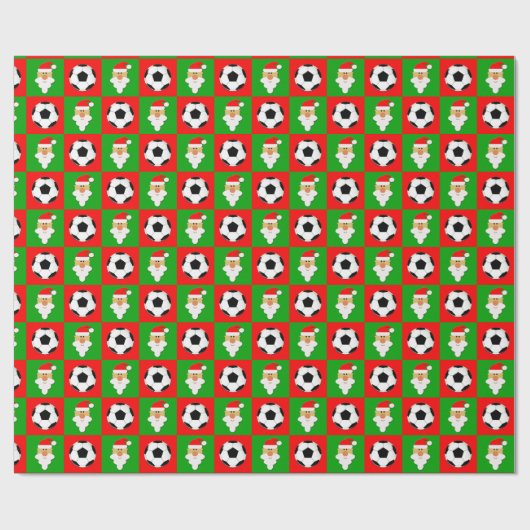 Kerstmis en Voetballen met kerstbedekking, rood en Cadeaupapier (Vlak)