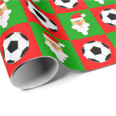 Kerstmis en Voetballen met kerstbedekking, rood en Cadeaupapier (Rol Hoek)
