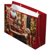 Kerstmis en Wensen Groot Cadeauzakje (Voorkant Gekanteld)