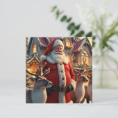 Kerstmis en Wenskaart voor rendieren (Staand voorkant)