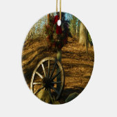 Kerstmis en wiel keramisch ornament (Rechts)