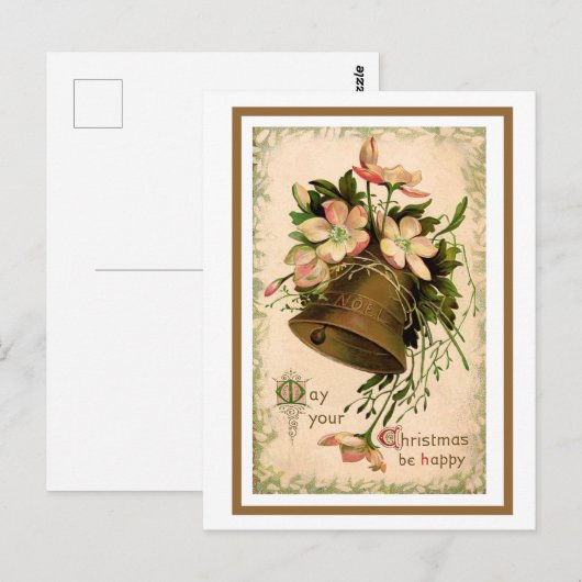 Kerstmis en wilde Rozen,  Briefkaart (Voorkant / Achterkant)