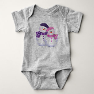 Kerstmis en winter ontwerp baby jersey romper