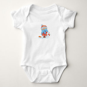 Kerstmis en winter ontwerp baby jersey romper