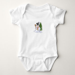 Kerstmis en winter ontwerp baby jersey romper