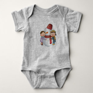 Kerstmis en winter ontwerp baby jersey romper