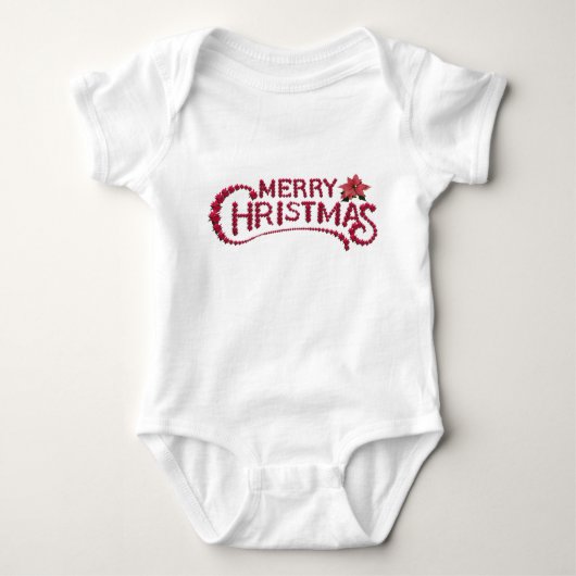 Kerstmis en winter ontwerp baby jersey rompertje romper (Voorkant)