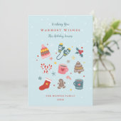 Kerstmis en Winter Pictogrammen Kerstkaart (Staand voorkant)