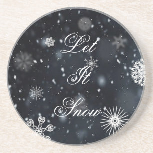 Kerstmis en winter zandsteen onderzetter