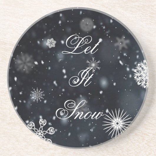 Kerstmis en winter zandsteen onderzetter (Voorkant)