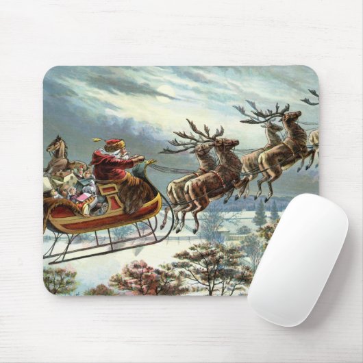 Kerstmis en zijn rendier muismat (Met muis)